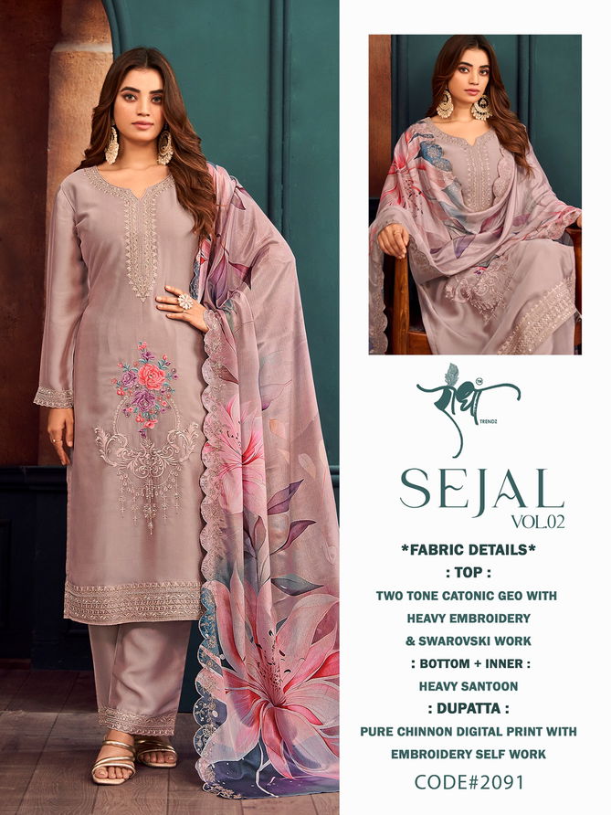 Sejal Vol 2 By Radha Trendz Georgette Embroidery Salwar Kameez Suppliers In India
